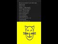 Draw Cat In Python With Code | cat face code | awesome python turtle codes | Python logo #catpython