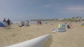 First Person Surfing In Polzeath, Cornwall