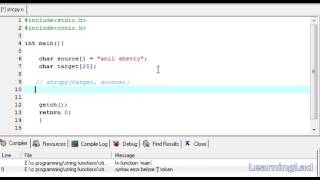 46 strcpy String Copy Function in C Programming Language Video Tutorial