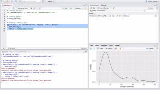 Creating a density plot using ggplot2