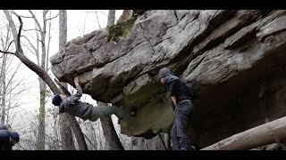 Beta Blocker V4 at Walker's Branch [Foxtown Bouldering]