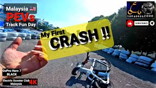 My First CRASH !! With Fiido 60v Modified / At PEV Fun Track/Race Day At Aylezo Speedzone Malaysia