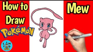 How to Draw Mew Easy | Pokémon Mew Drawing