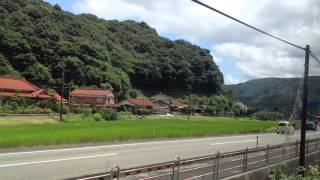 美祢線 車窓 長門湯本→美祢/ 美祢線 普通(長門市1128発)