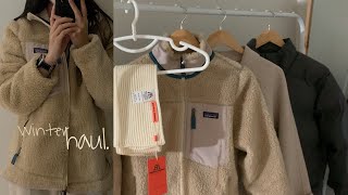 Haul. 겨울준비 5가지 신상템 Ⰶ | 파타고니아 레트로 | 안데르센안데르센 머플러 | 롱 코트부터 숏패딩까지 | 겨울아우터 추천코디 🩶