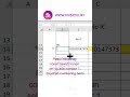 auto numbering excel #shorts #excel #excel1min #msword