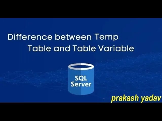 Sql Temporary Table Variable | Cabinets Matttroy