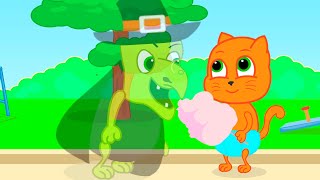 Cats Family in English - Ghost Steals Sweets Cartoon for Kids