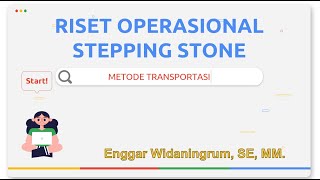 Metode Stepping Stone Transportasi