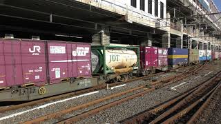 【Japan Railway】 遅れ4071レ U50A ヤマト・UT13K JOT オクタジエン専用・ランテック(UF46A・UF42A)積載 EH500-26牽引