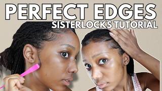 PERFECT EDGES TUTORIAL for SISTERLOCKS | NATURAL 4C HAIR | I Am Brianna Kay