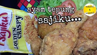 Cara memasak ayam tepung sajiku golden crispy...praktis dan Krispy...