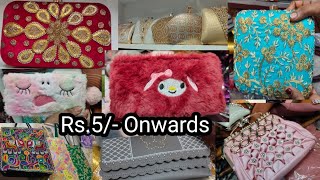 Rs.5 onwards 👛 purse/clutches/wallets/slingbags/handbags/school,college,office,travel,trecking bags