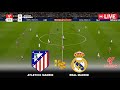 🔴Atletico Madrid vs Real Madrid : LIVE - Spain La Liga 24/25 | Match Today | PES 21 Game Simulation