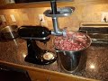 Using a Kitchen Aid meat grinder mixer to make ground venison burgers