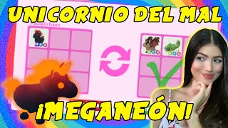 🦄🌈 TRADEO UNICORNIO del MAL MEGANEÓN ➕ CAMALEÓN NEÓN 🦎🌈 #adoptme #roblox