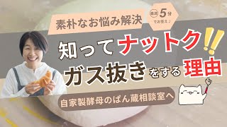 ガス抜きするのはなんのため？（素朴なお悩み解決48）天然酵母パン教室ぱん蔵【東京/山梨】