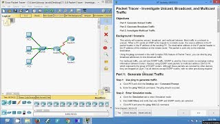 7.1.3.8 Packet Tracer - Investigate Unicast, Broadcast, and Multicast Traffic