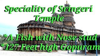 Sringeri Temple || Speciality of #Sringeri Temple || A Fish with Nose Stud || 127Ft High RajaGopuram