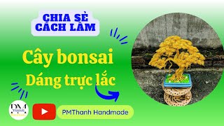 Chia sẻ cây bonsai dây nhôm dáng trực lắc full vàng