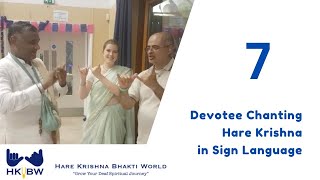 Devotees chanting Hare Krishna in sign language - 7