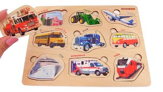 Best Learn Vehicles, Fire Truck, Train, Tractor, Shapes | Prechool Toddler Learning