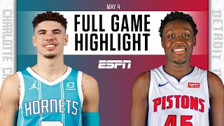 Charlotte Hornets at Detroit Pistons | Full Game Highlights