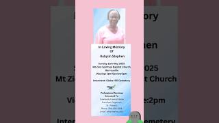 Rubylin Stephen | Funeral Announcement #obituariessvg
