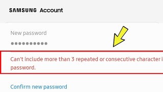 Fix Samsung Account | Can't include more than 3 repeated or consecutive character  Problem Solved