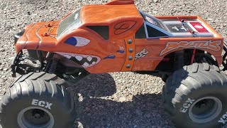 Driving a Monster Jam rc truck!! ECX Brutus Monster truck