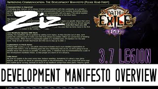 Ziz - Development Manifesto | 3.7 Path of Exile Legion Analysis