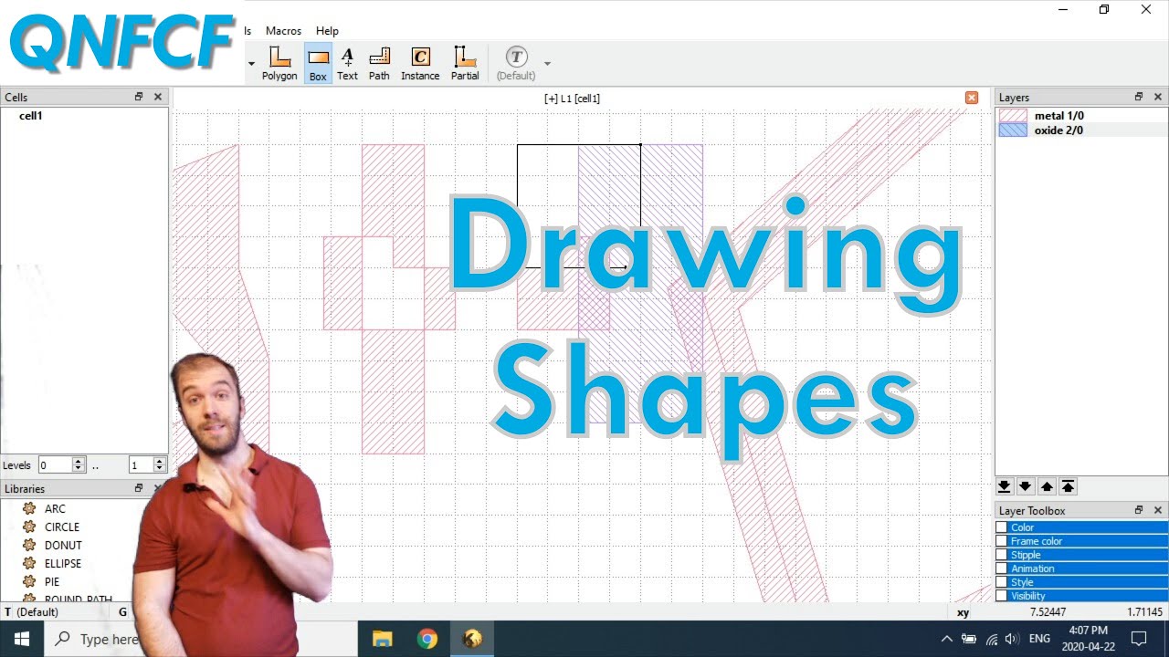Klayout Tutorial 1 Drawing Shapes Youtube