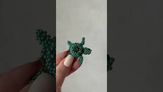 Cute tiny beaded turtle