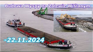 Wyspa Estyjska-22.11.2024 Wpłynięcie i wyładunek Bobra