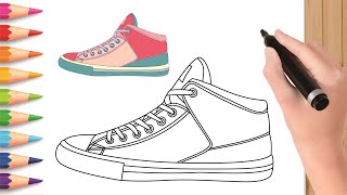 HOW TO DRAW SHOES STEP BY STEP