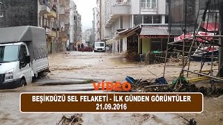 BEŞİKDÜZÜ İLÇESİ'NDE MEYDANA GELEN SEL FELAKETİ GÖRÜNTÜLERİ-21.09.2016