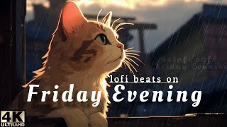 Friday Evening Lofi Chill beats|#wintervibes with #rainysong | Relaxing Songs for a Cozy evening