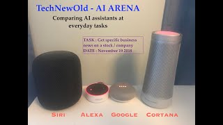Siri vs Alexa vs Google vs Cortana : news question challenge. TechNewOld - AI Arena #1.