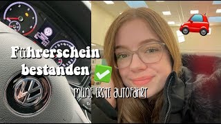 FÜHRERSCHEIN BESTANDEN, erste Fahrt mit meiner Mama | Hannah Theresa