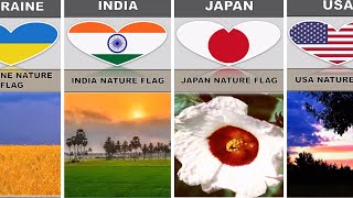 Nature flags of Different Countries || Comparison