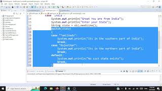 Nested Switch Case Statement in Java - Demo