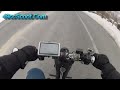 cold winter scooter ride on icy roads