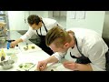 chef ben benasr prepares a venison dish in restaurant gutsschenke ludwigsburg