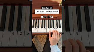 Children - Robert Miles 🤯 (Easy Tutorial) For the left hand play: F, D, A (than repeat)✨ #tutorial