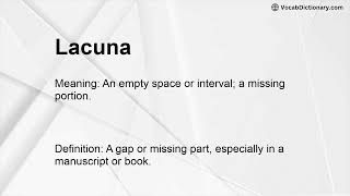 Lacuna Meaning