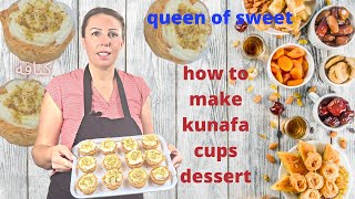 how to make kunafa dessert kunafa cups recipes