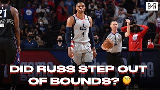 Refs Say Russell Westbrook Stepped Out Of Bounds on Controversial Call vs. Sixers