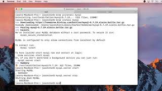 How To Install mysql with Brew on Mac Terminal