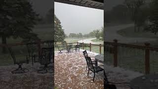 People Witness Massive Hail Balls Aggressively Falling During Hail Storm - 1438299