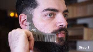 Beard Shaping Comb – 100% Stainless Steel | Beardilizer